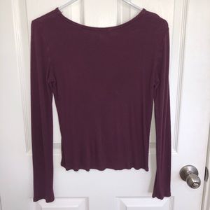 PacSun Maroon Long Sleeve Top